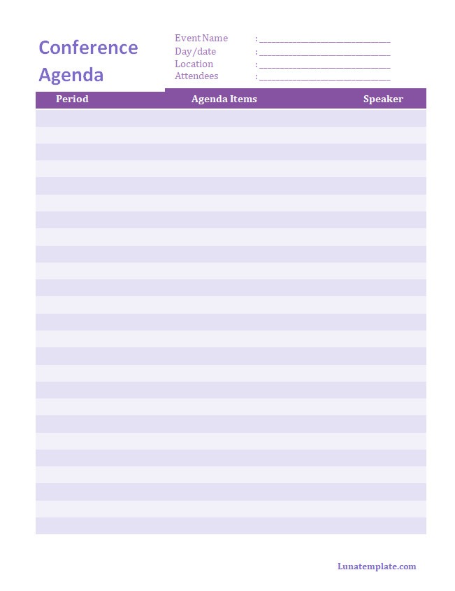 Conference Agenda Template