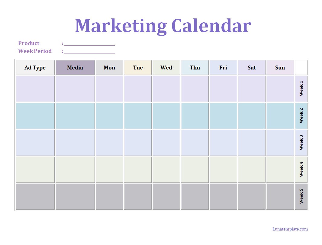 Marketing Calendar Template